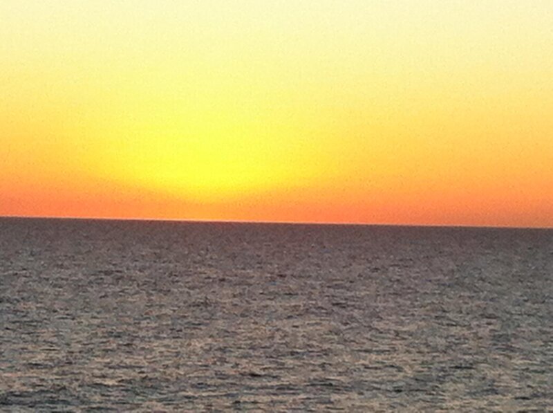 Ocean at Sunset — Yellow, Serene