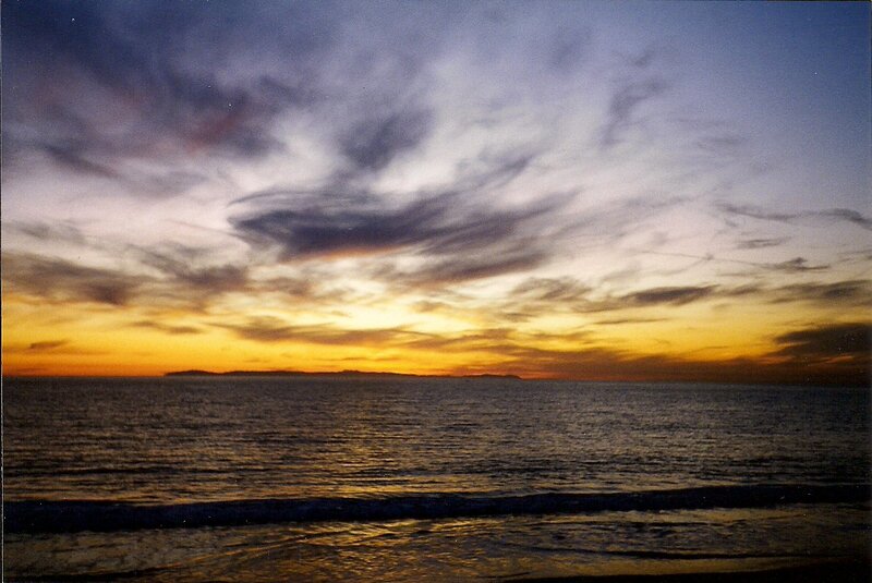 Ocean at Sunset — Yellow