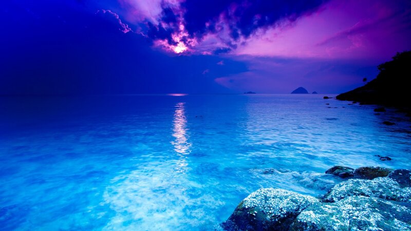 Ocean at Twilight — Blue, Dramatic