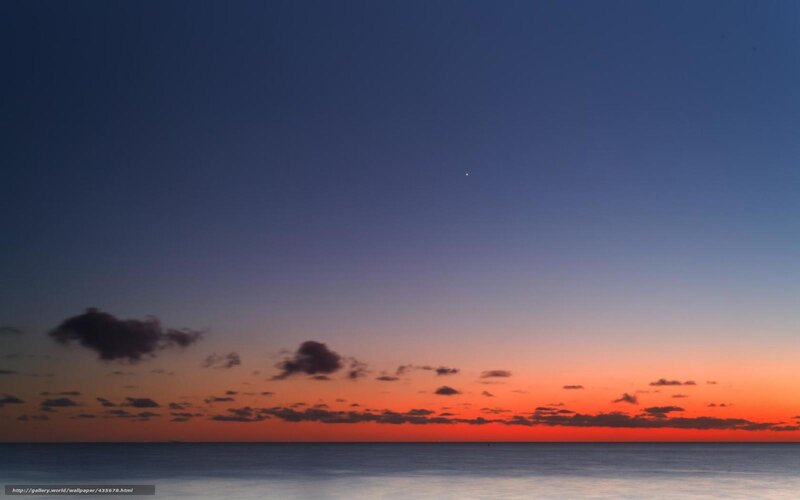 Ocean at Twilight — Blue, Serene, Sunset, Photograph, Sky, Clouds
