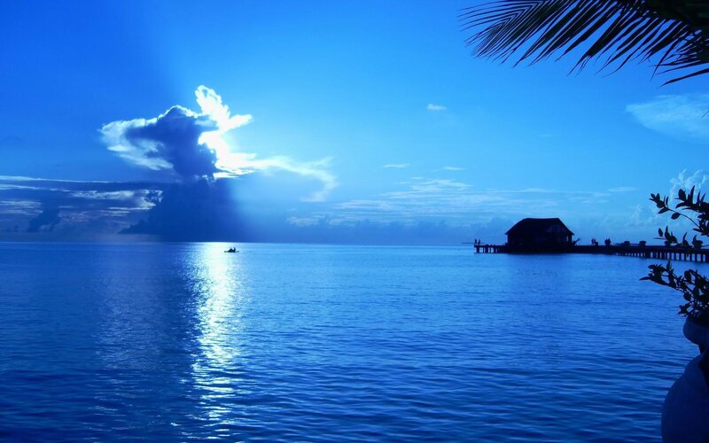 Ocean at Twilight — Blue, Serene
