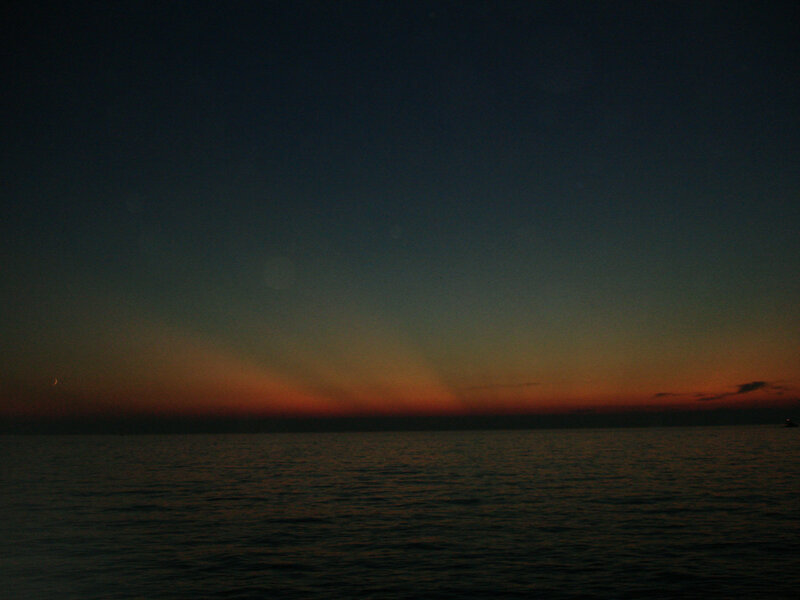 Ocean at Twilight — Dark Blue, Calm