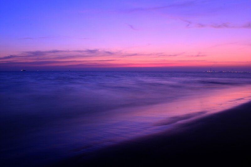 Ocean at Twilight — Purple, Serene