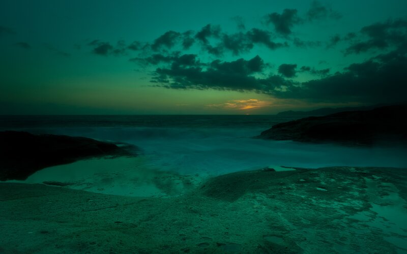 Ocean at Twilight — Teal