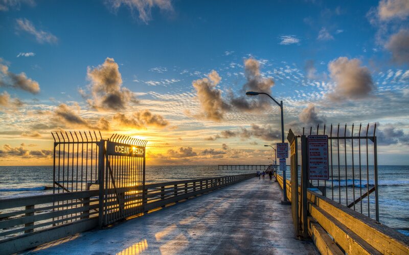 Ocean Beach Pier — Blue, Serene, Sunset