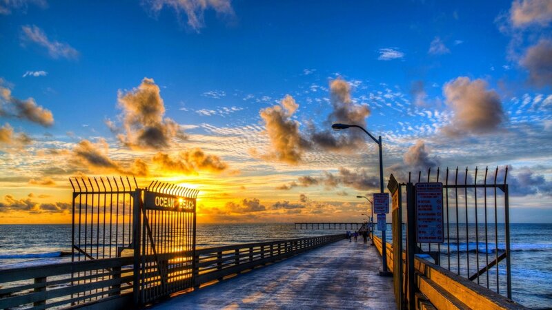Ocean Beach Pier — Blue