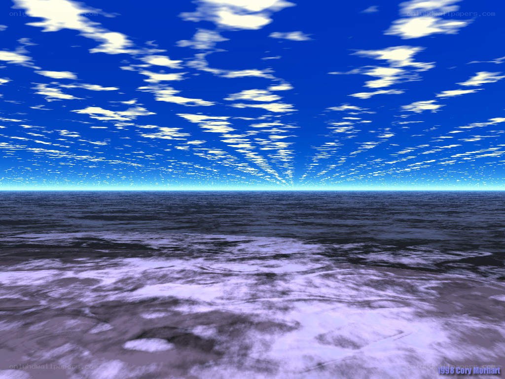 Ocean horizon with clouds