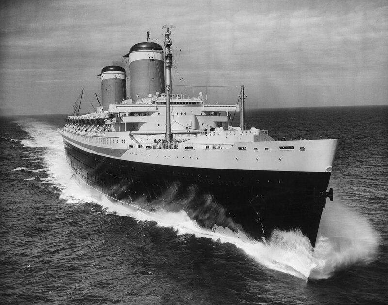 Ocean Liner at Sea