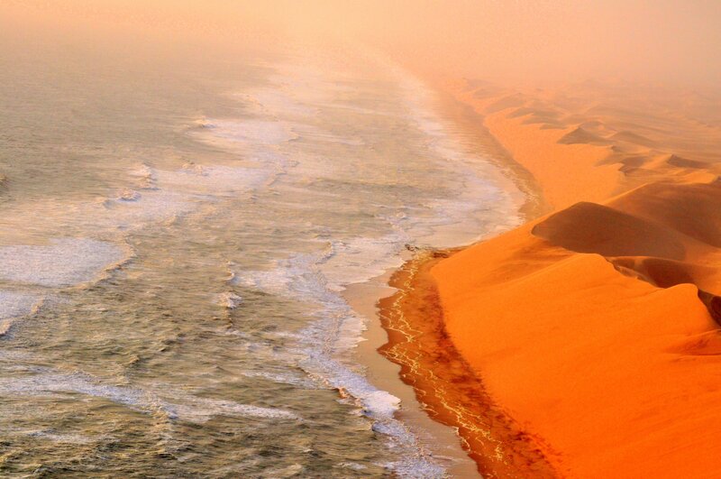 Ocean Meeting Sand Dunes
