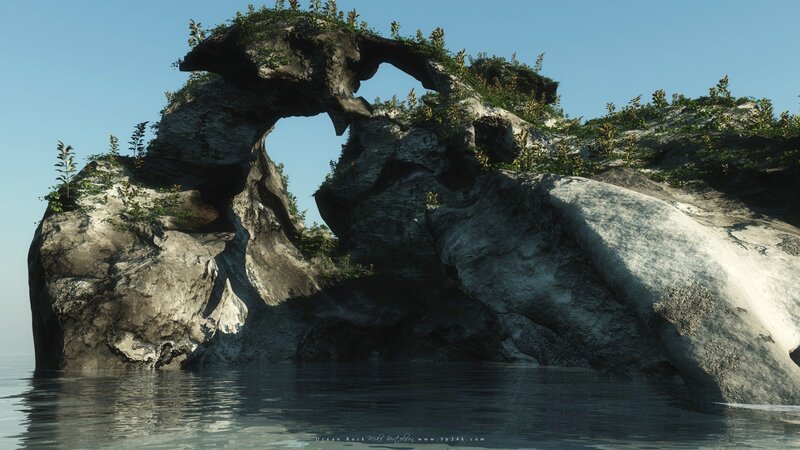 Ocean rock arch formation