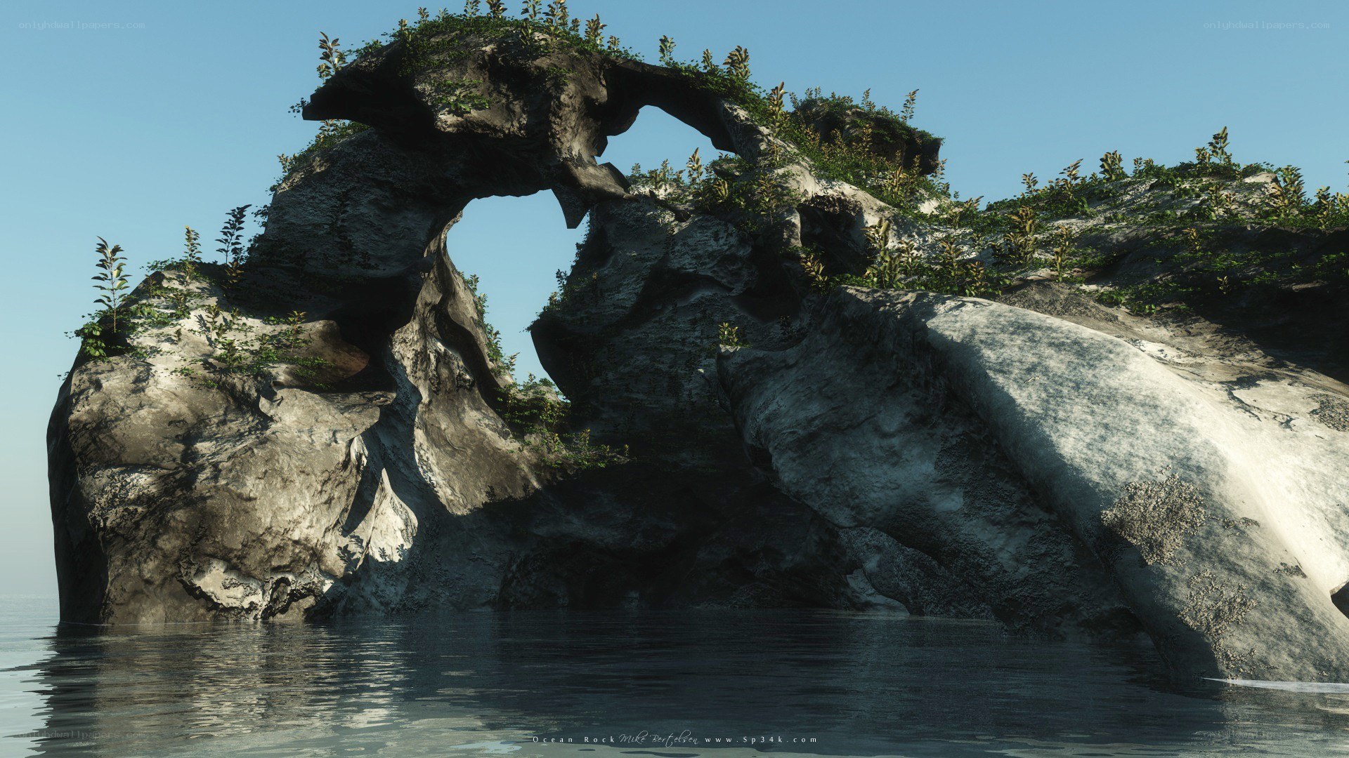 Ocean rock arch formation