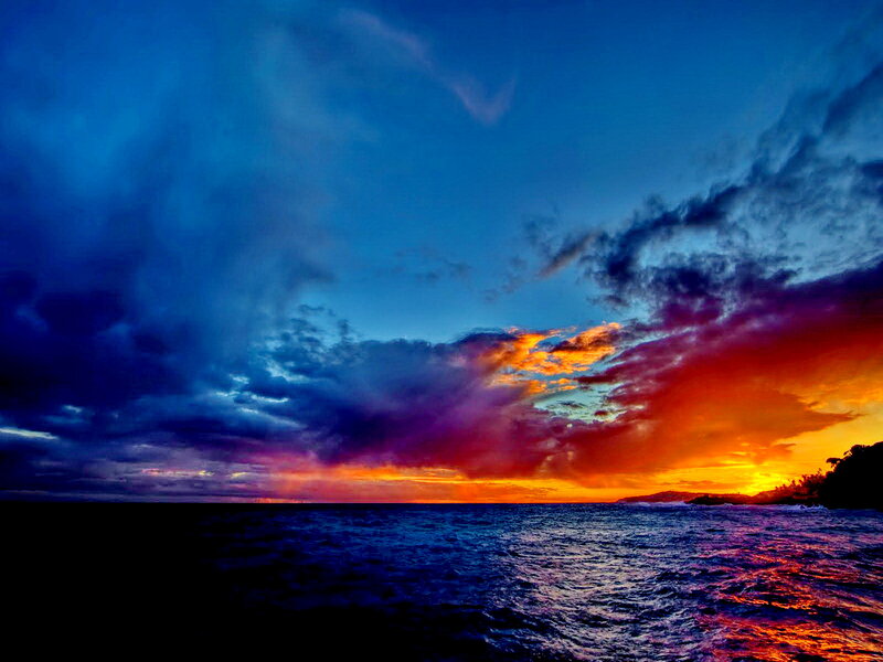 Ocean Sunset — Blue
