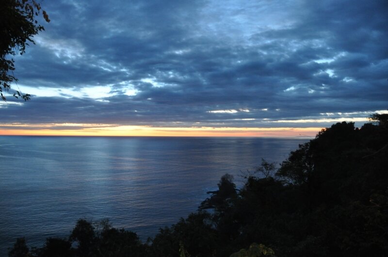 Ocean sunset from a cliff