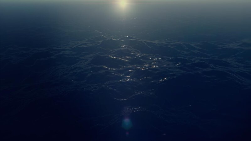Ocean Surface at Sunset