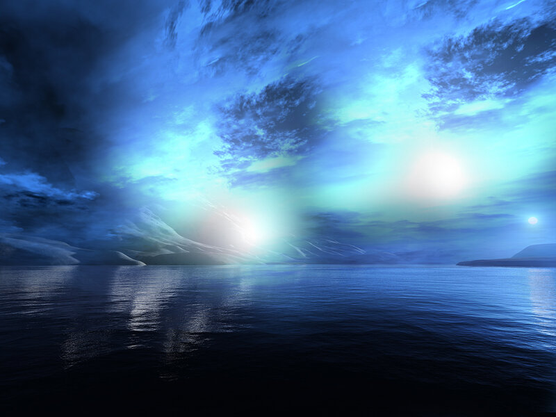 Ocean under Aurora