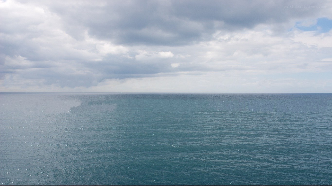 ocean under cloudy sky