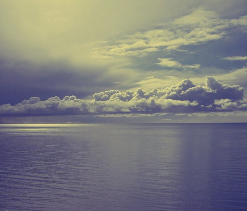 Ocean under Cloudy Sky — Blue, Dramatic, Photograph, Clouds, Sea