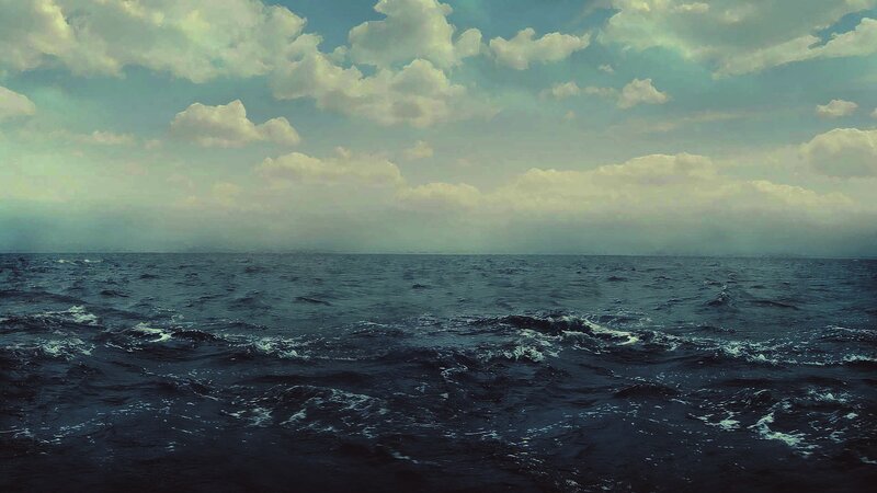 Ocean under Cloudy Sky — Blue, Dramatic, Photograph, Clouds