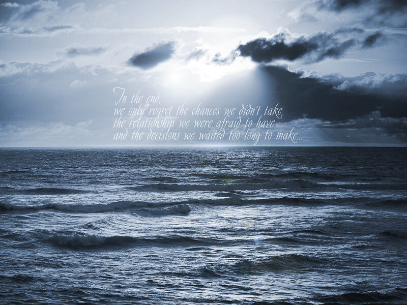 Ocean under Cloudy Sky — Blue, Dramatic, Sunset
