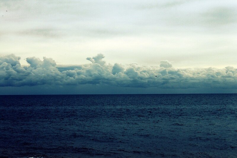 Ocean under Cloudy Sky — Blue, Overcast