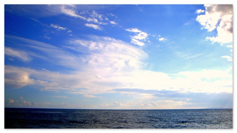 Ocean under Cloudy Sky — Blue, Serene