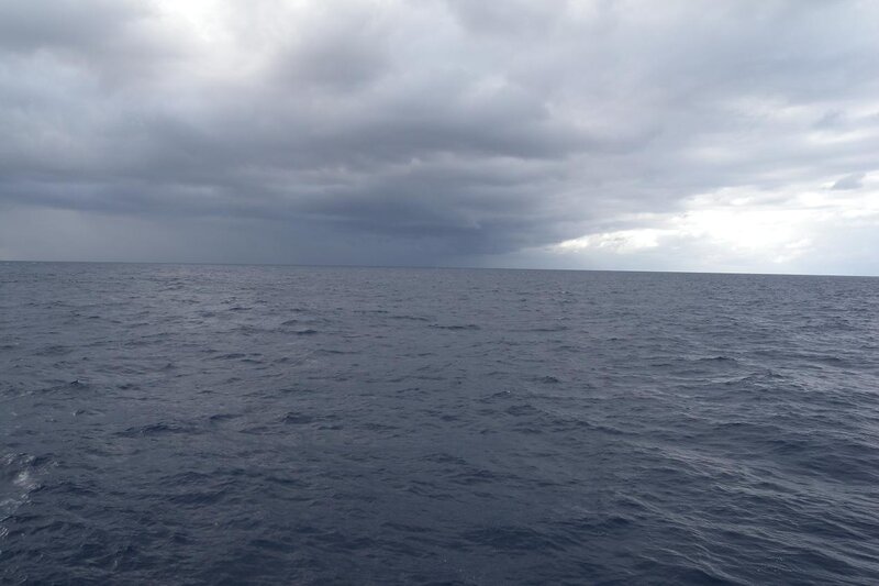 Ocean under Cloudy Sky — Gray, Overcast