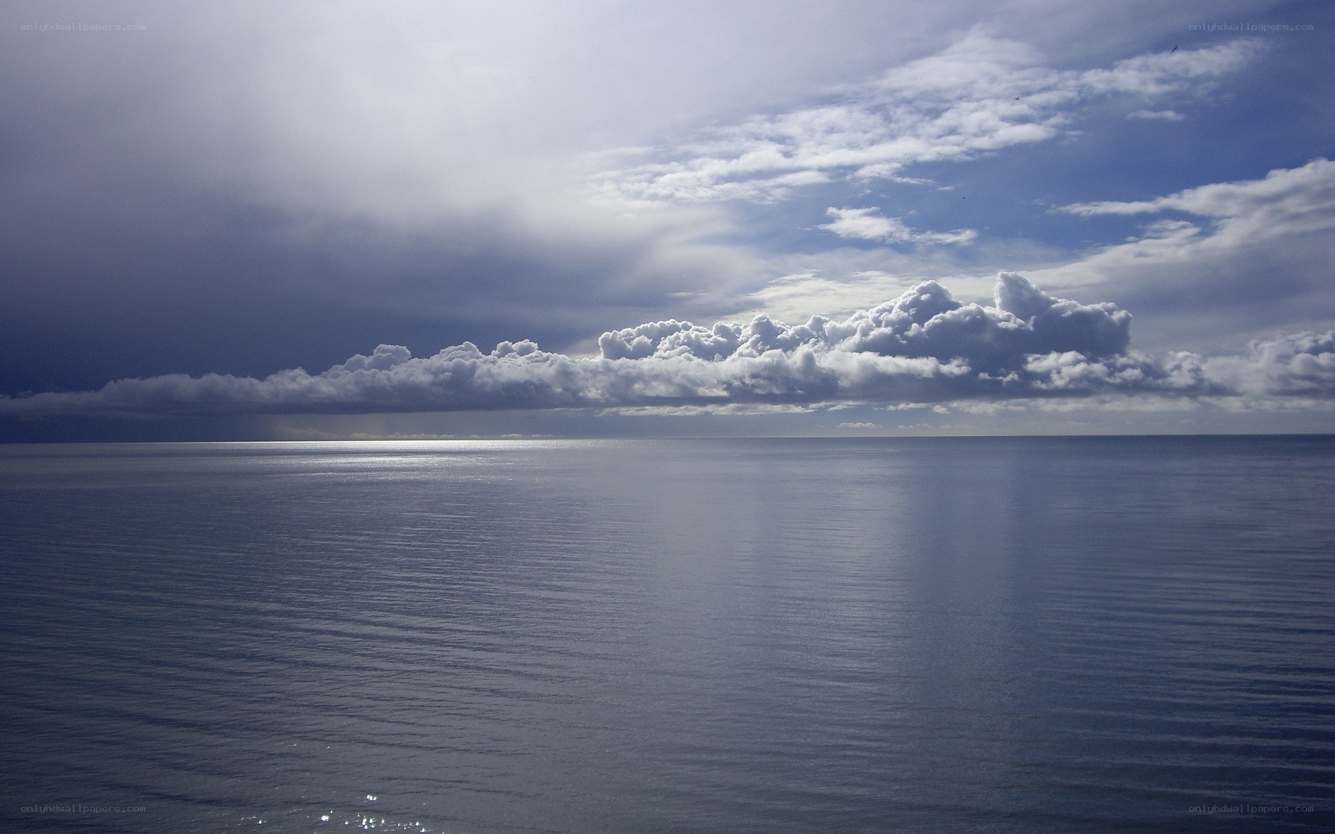 Ocean under stormy sky
