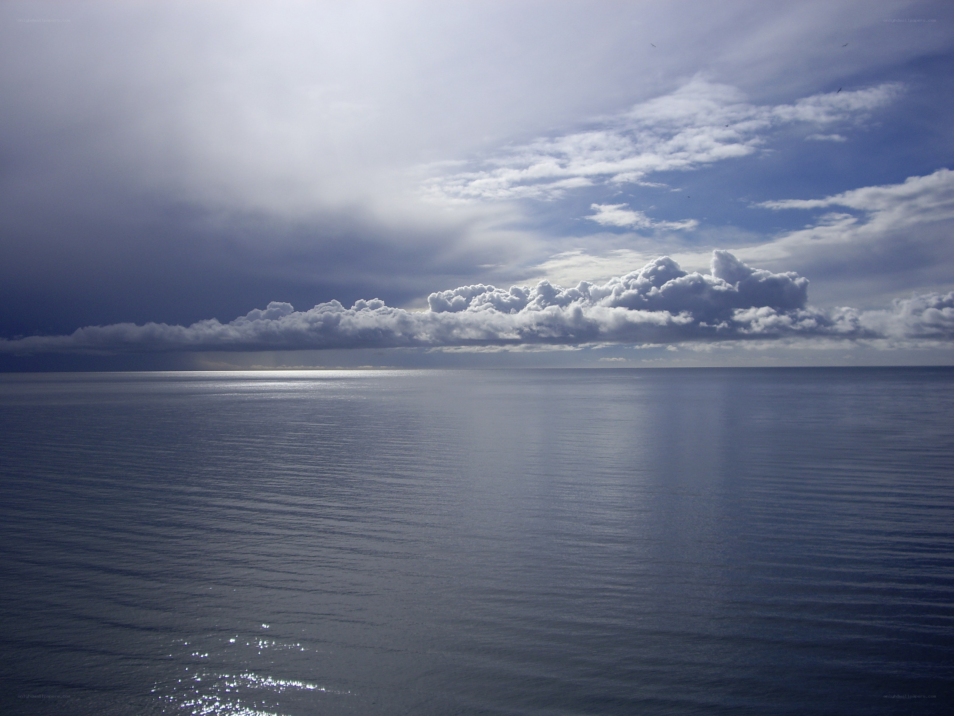 Ocean under stormy sky