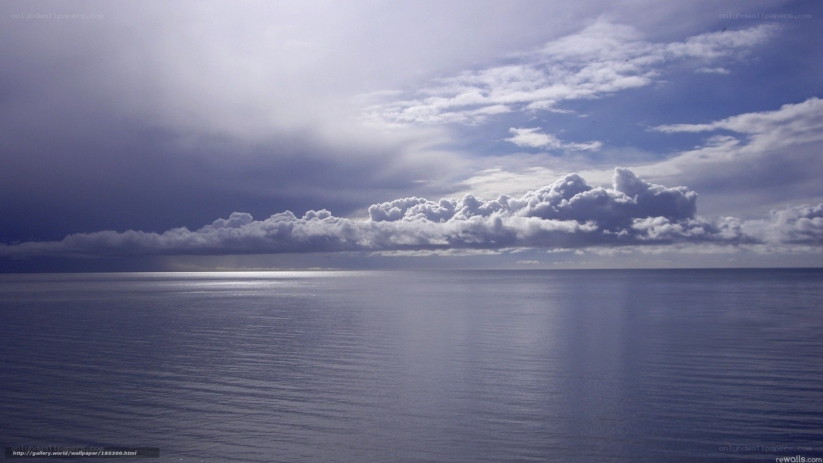 Ocean under stormy sky