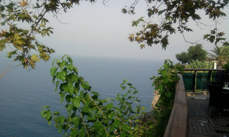 Ocean View from Balcony — Blue