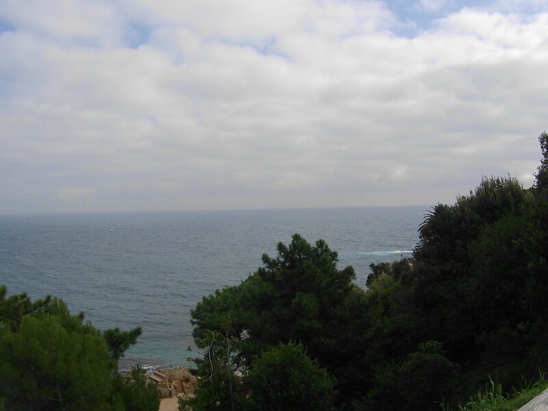 Ocean View from Cliff — Blue, Calm