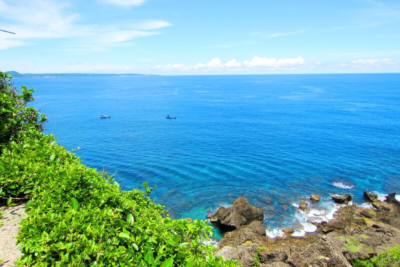 Ocean View from Cliff — Blue, Serene, Afternoon, Photograph