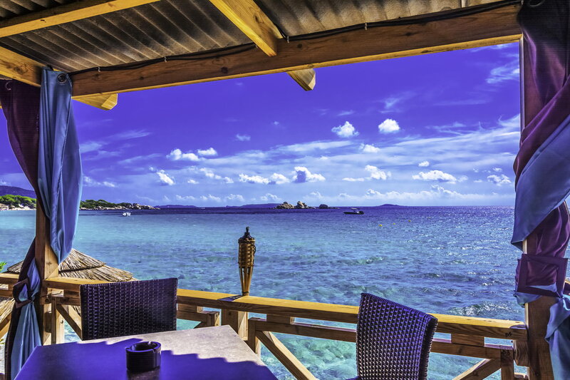 Ocean View from Deck — Blue