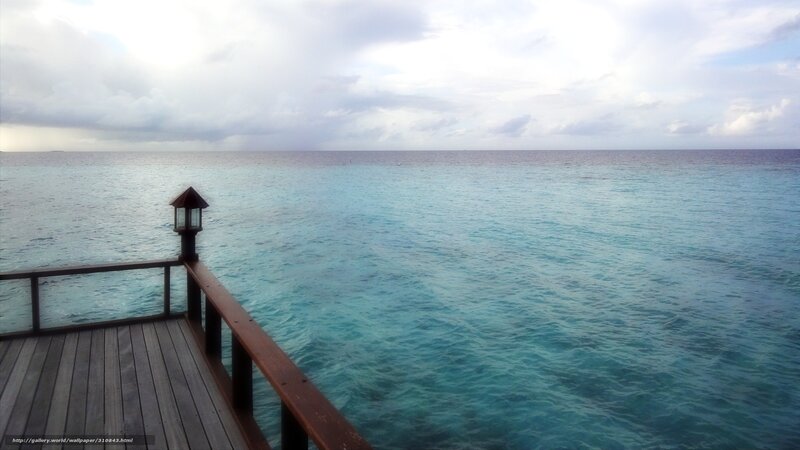 ocean view from wooden deck