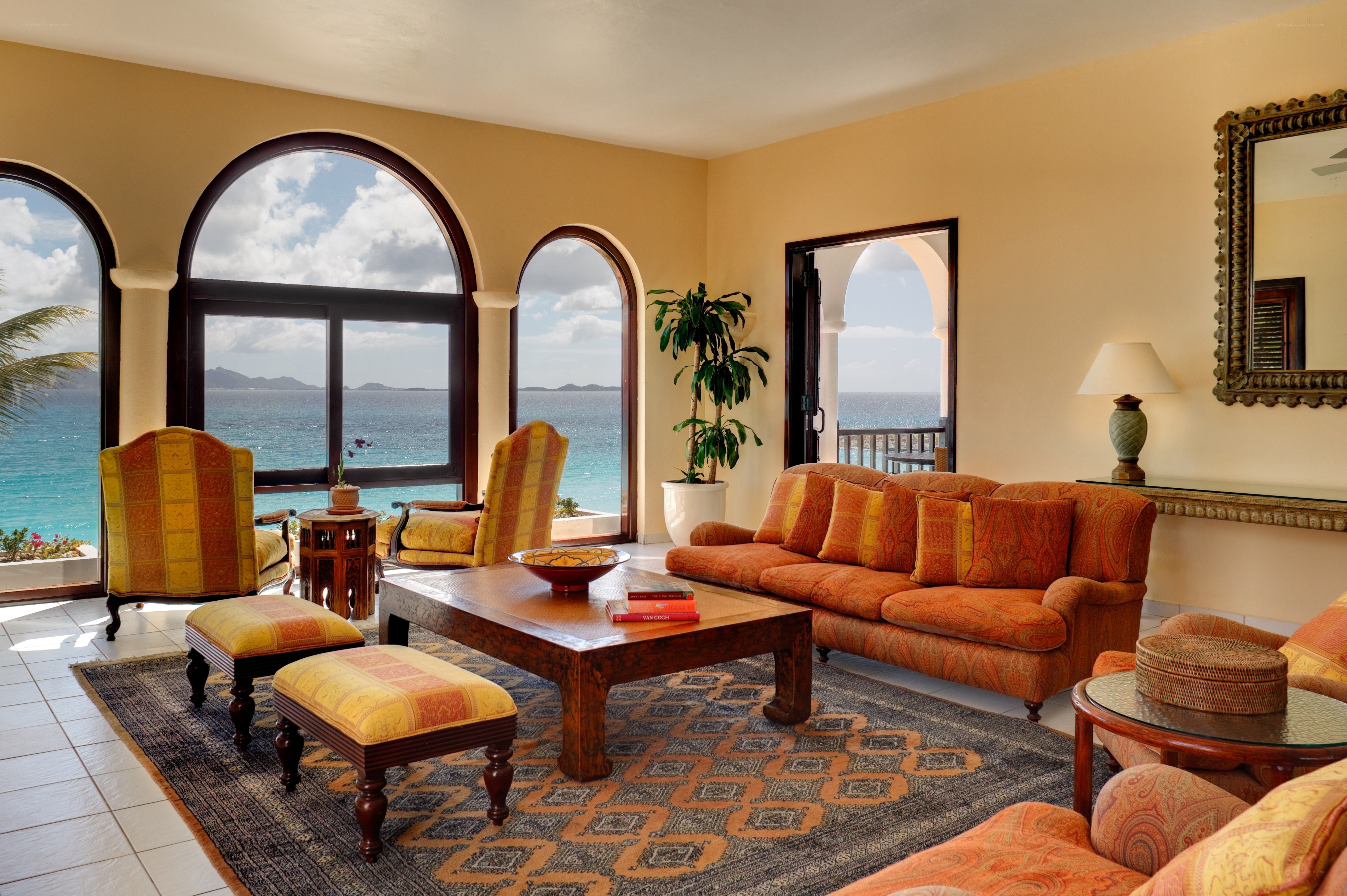 Ocean-view living room