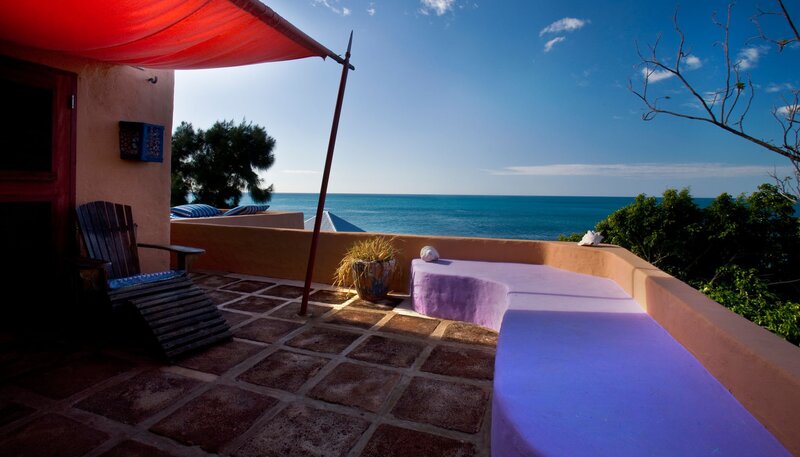 Ocean view patio with lounge seating