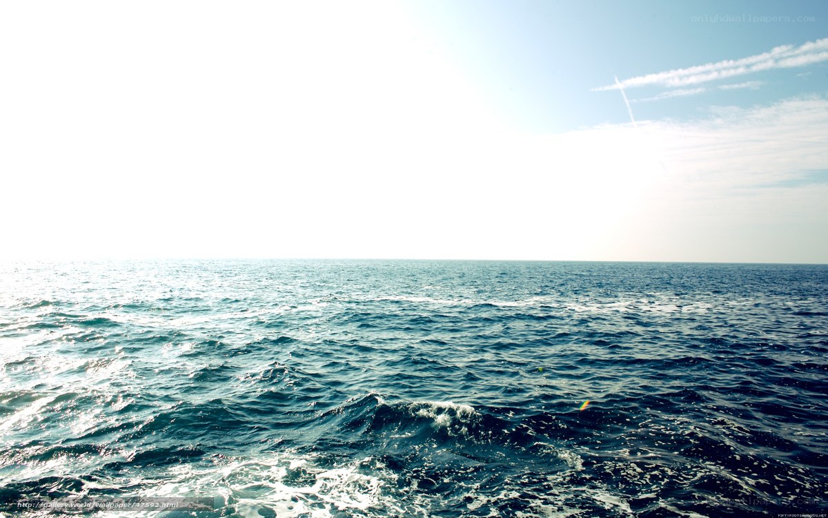 ocean view with bright sun