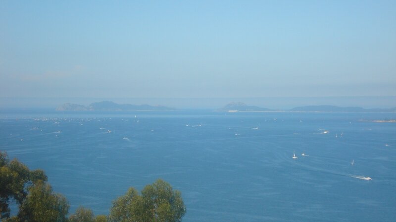 Ocean view with distant islands