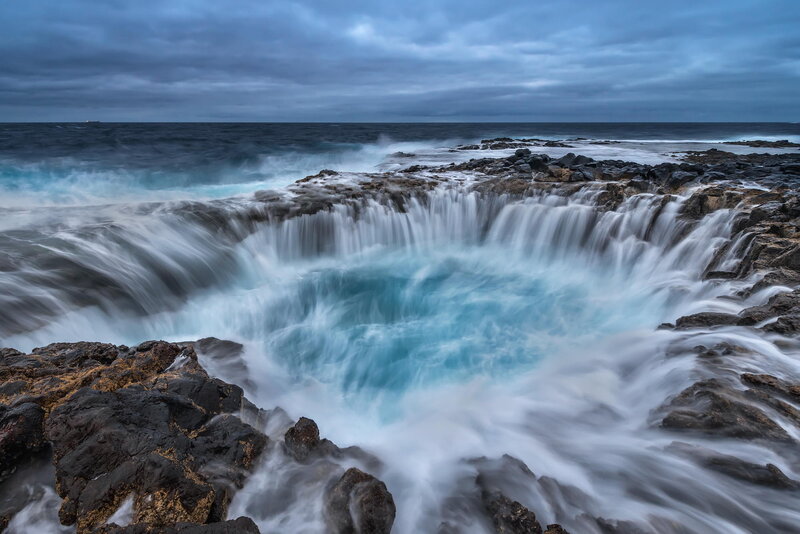 Ocean Waterfalls — Blue
