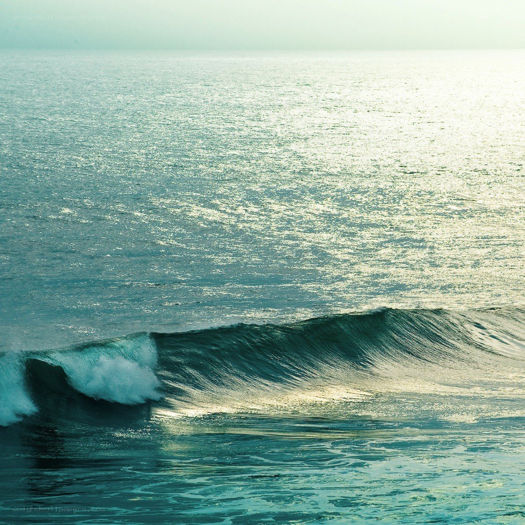 Ocean wave at sunrise