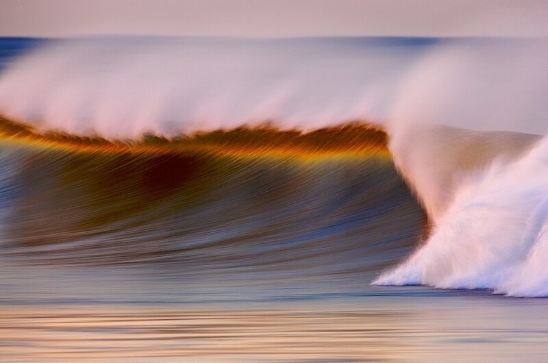 Ocean Wave at Sunset — Blue, Dramatic