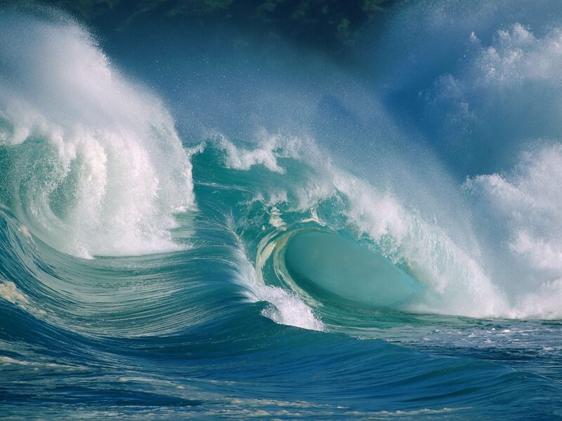 Ocean Wave Breaking — Sky