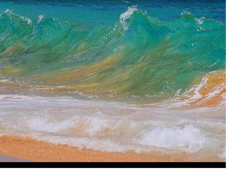 Ocean Wave Crashing — Green