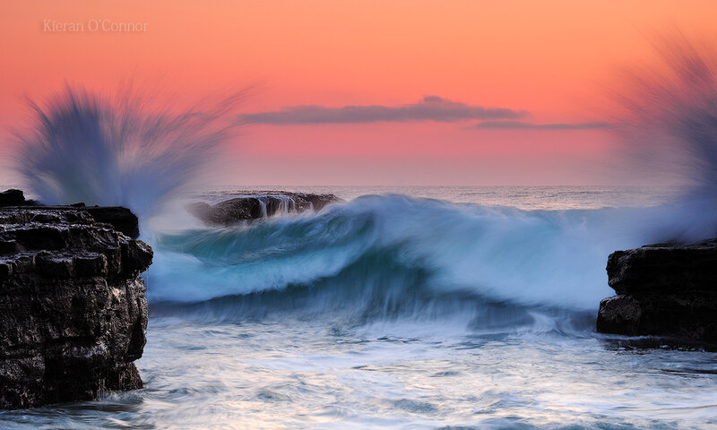 Ocean Wave Crashing — Orange