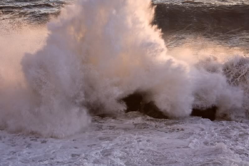 Ocean Wave Crashing — White