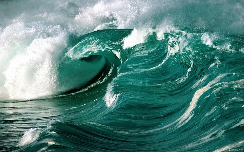 Ocean Wave Curling — Teal