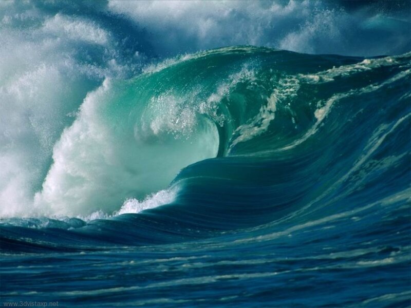 Ocean Wave Forming Barrel — Blue, Dramatic, Photograph, Sea, Sky, Foam, White