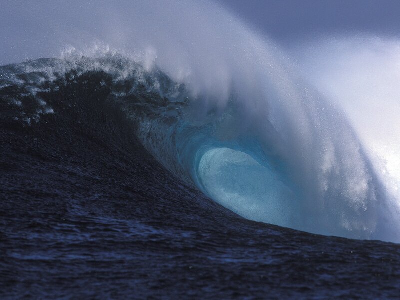Ocean Wave Forming Barrel — Photograph