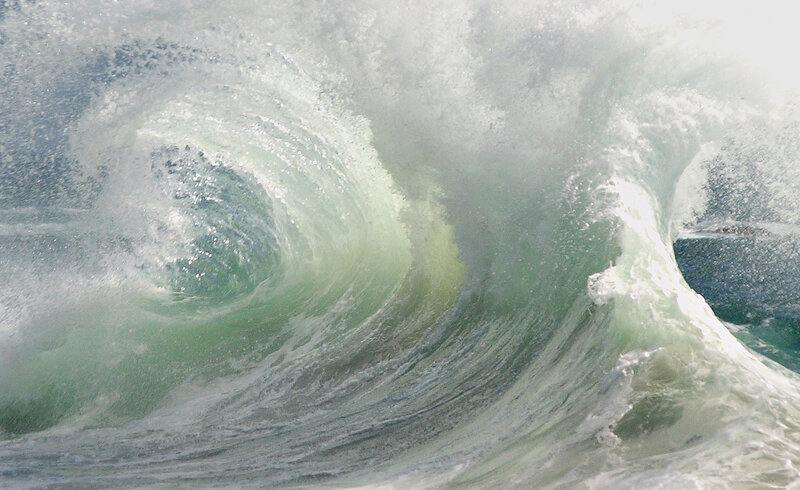 Ocean Wave Forming Barrel