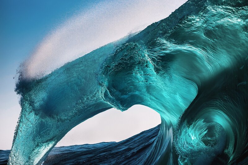 Ocean Wave Forming Tunnel — Blue